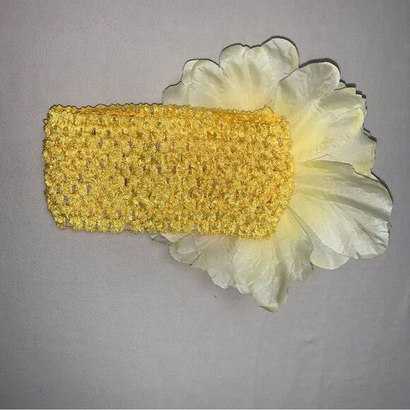 Yellow Flower Headband Baby Girl Stretchy Elastic Hairpiece Toddler Daisy Photos - Picture 5 of 9